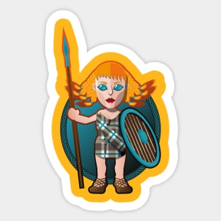 Celtic woman warrior Sticker